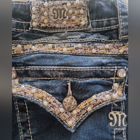 🔥 Miss Me Women's (28 W - 32 L) Slim Boot Blue Jeans. 🔥 FINAL PRICE 🔥 - Picture 5 of 7